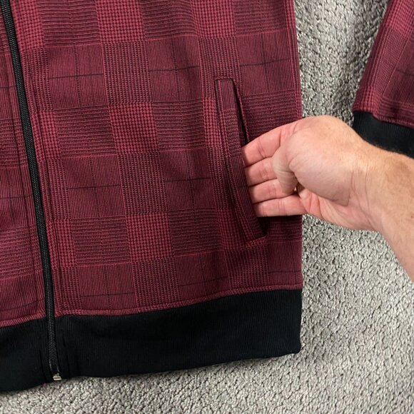 Vintage Southpole Hoodie Men's Medium Red Full Zip Y2K Hooded Sweatshirt - Picture 4 of 13